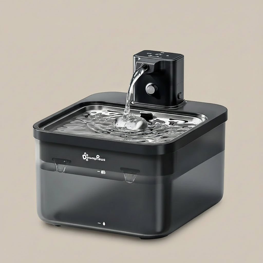 2.5L Wireless Stainless Steel Smart Pet Water Fountain