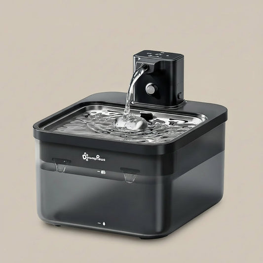 2.5L Wireless Stainless Steel Smart Pet Water Fountain