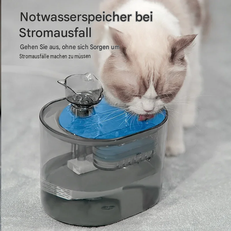 LumiFlow™ – Geräuscharmer Automatischer Katzenwasserbrunnen (2,2L mit Filtersystem)