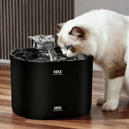 LumiFlow™ – Geräuscharmer Automatischer Katzenwasserbrunnen (2,2L mit Filtersystem)