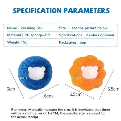 Laundry Balls Pet Hair Collector for Washing Machine Reusable Laundry Lint Catcher Removes Lint From Clothes Pet Cat Accessories