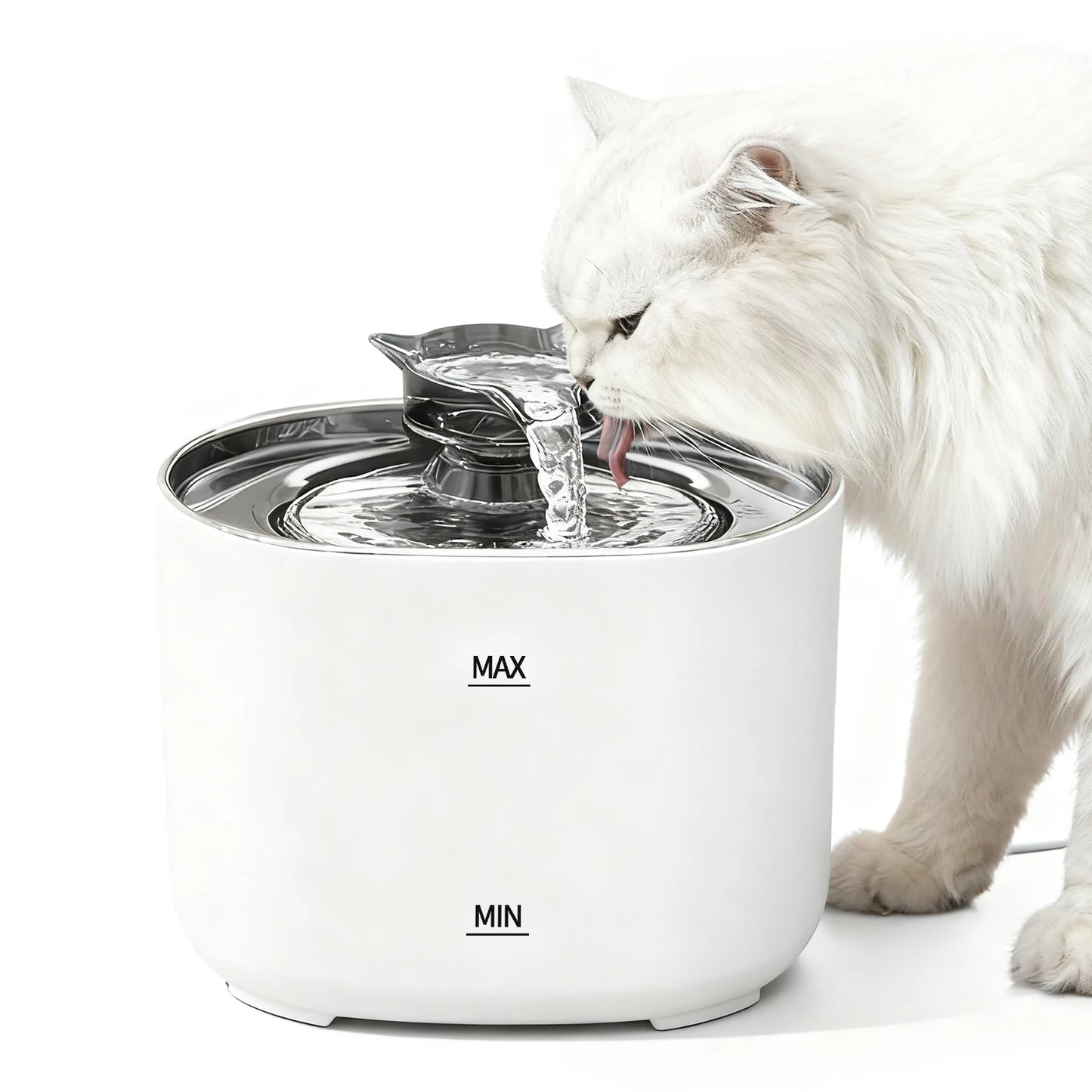 LumiFlow™ – Geräuscharmer Automatischer Katzenwasserbrunnen (2,2L mit Filtersystem)